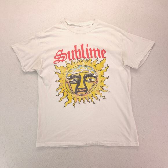 Sublime Band Short Sleeve Crew Neck Graphic T Shirt Mens Size Medium M White - Picture 2 of 9